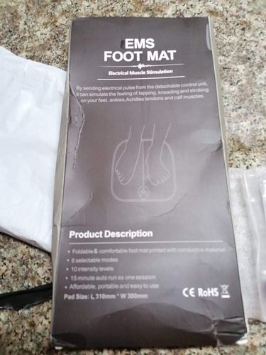 Customer photo review of ABS Physiotherapy Electric EMS Foot Massage Mat With Heat - Foot Massager Stimulator