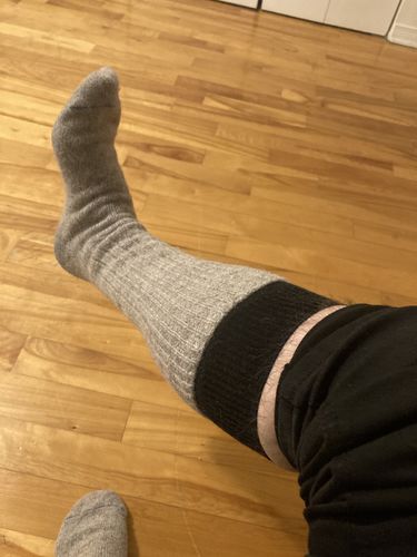 Customer photo review of J.B. Field's Quick Dry Coolmax Over the Calf  Military Boot Liner Sock (3 Pairs)