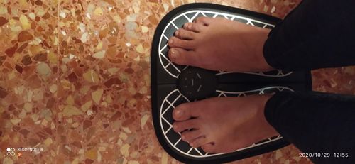 Customer photo review of ABS Physiotherapy Electric EMS Foot Massage Mat With Heat - Foot Massager Stimulator