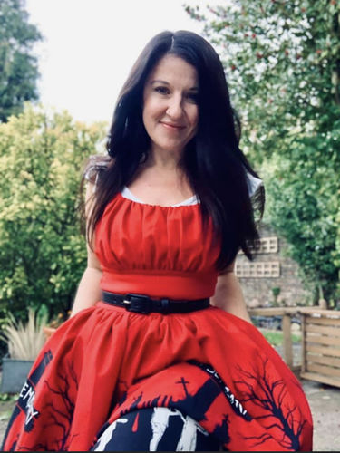 Customer photo review of PRE ORDER - Pet Sematary Ingenue Dress in Sour Ground Print - Vixen by Micheline Pitt
