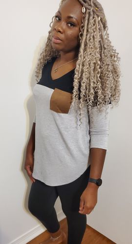 Customer photo review of Something New Legging Set (Black/Gray)