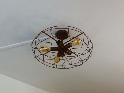 Customer photo review of Industrial Vintage Semi Flush Mount Ceiling Light