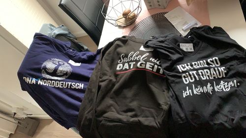 Customer photo review of Sabbel nich. Dat Geit! - Norddeutsch   - Unisex Kapuzenpullover Hoodie