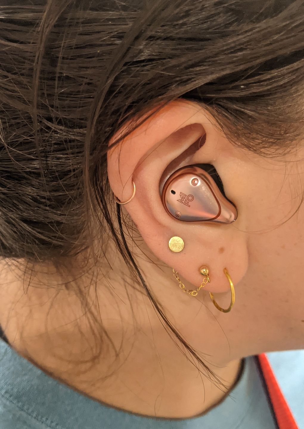 Customer photo review of Delicate Hoop Earrings Nose/Cartilage