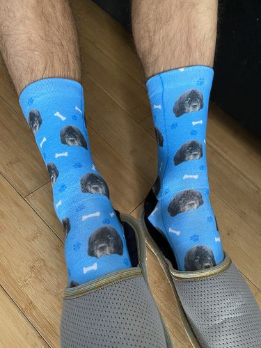Customer photo review of Nogavice s tvojim psom