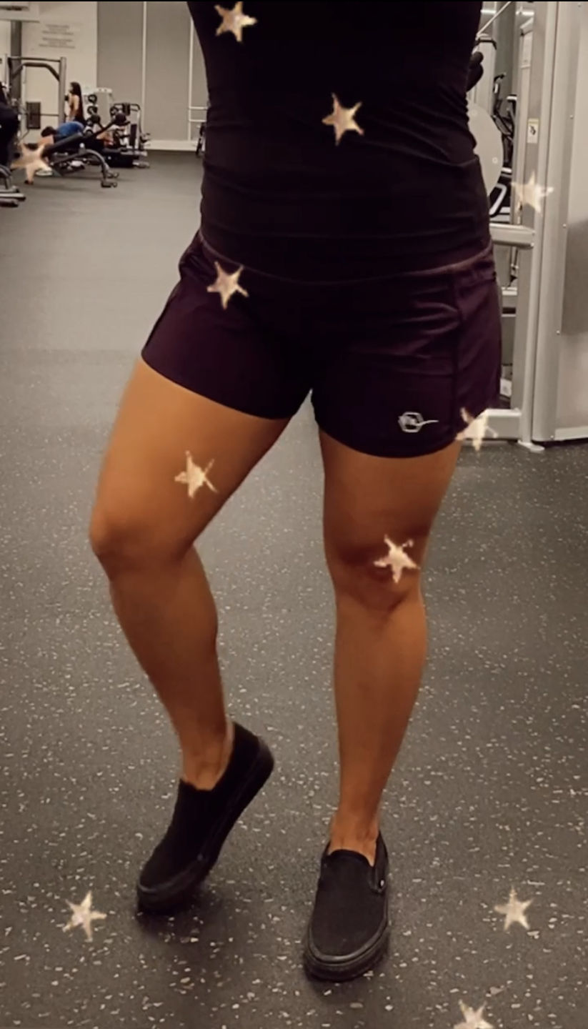 Customer photo review of Elite Shorts - 3.5'' - Plum
