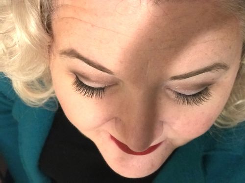 Customer photo review of Rose Quartz Magnetic Eyelashes and Eyeliner Kit