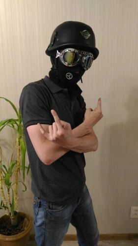 Customer photo review of Half Helmet