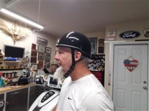 Customer photo review of Smallest Beanie Half Helmet