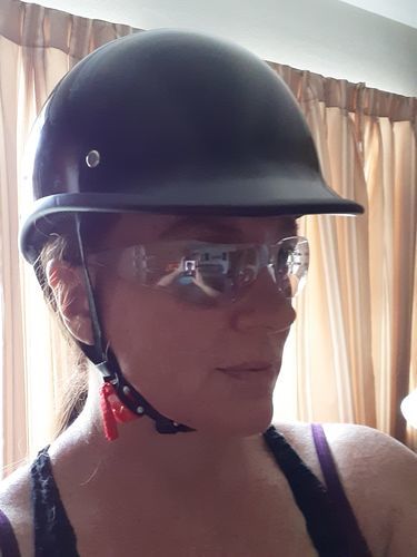 Customer photo review of Smallest SOA Half Helmet