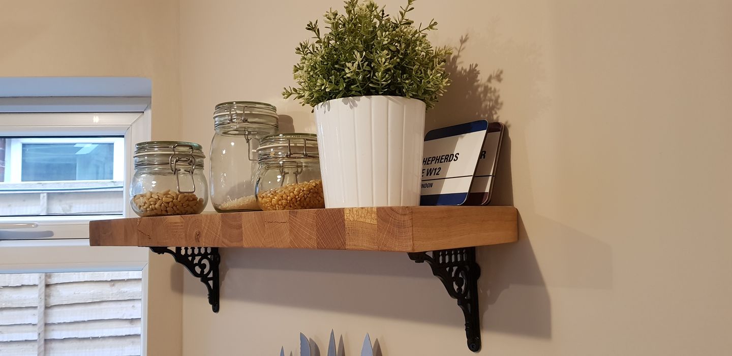 Customer photo review of 6 Inch Railway Cast Iron Shelf Bracket