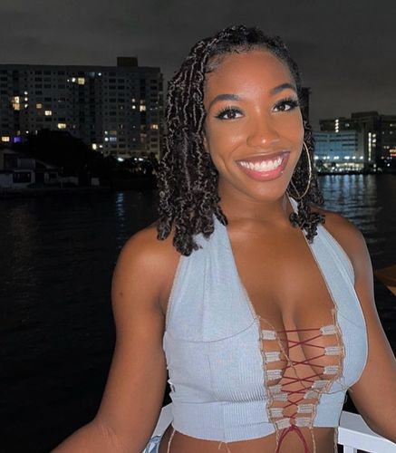 Customer photo review of Lace up halter top