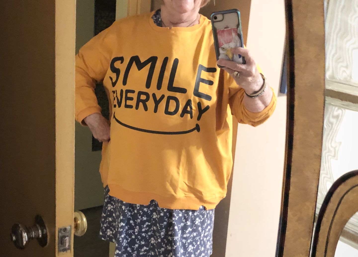 Customer photo review of Plus Size- Handmade Printed 100% Cotton Sweatshirt