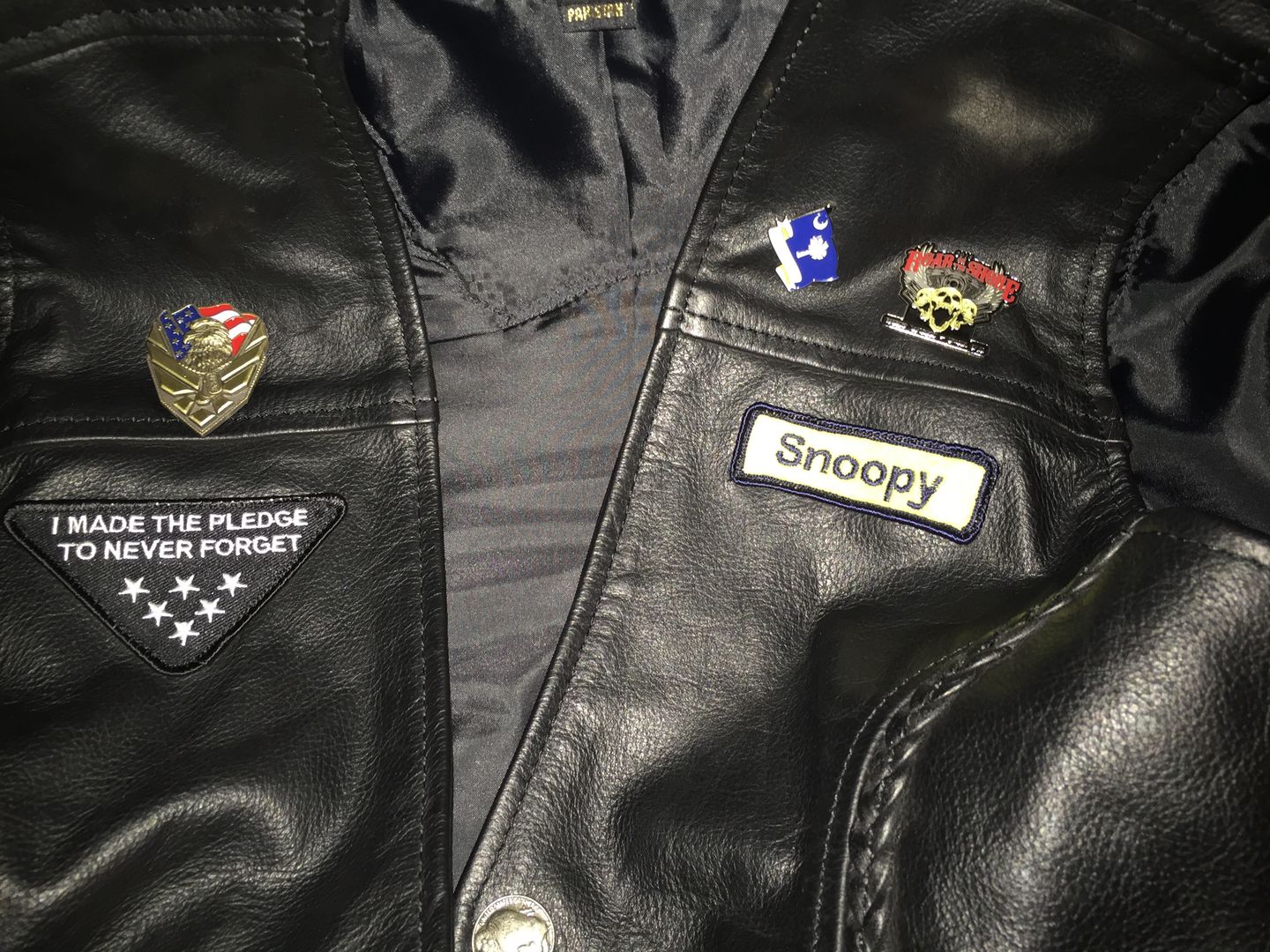 Customer photo review of US Air Force Veteran Pin