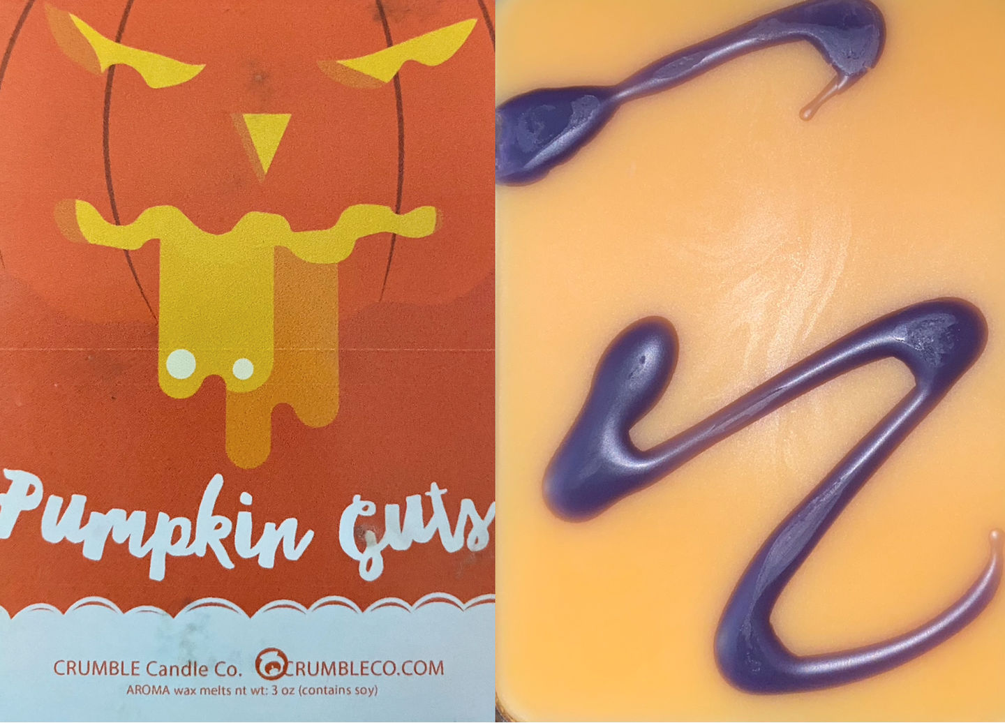 Customer photo review of Pumpkin Guts Wax Melt
