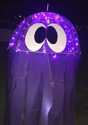 Customer photo review of 30 LED Purple Mini String Lights, 10.8 FT Clear Cord, Battery Operated Powered