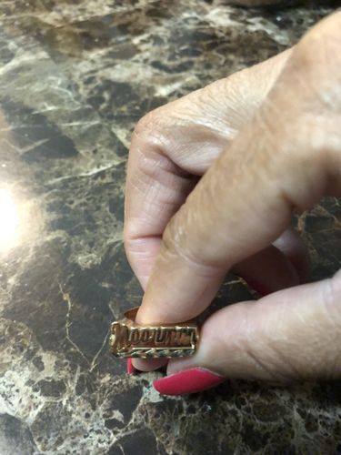 Customer photo review of Diamond Cut Nme Ring