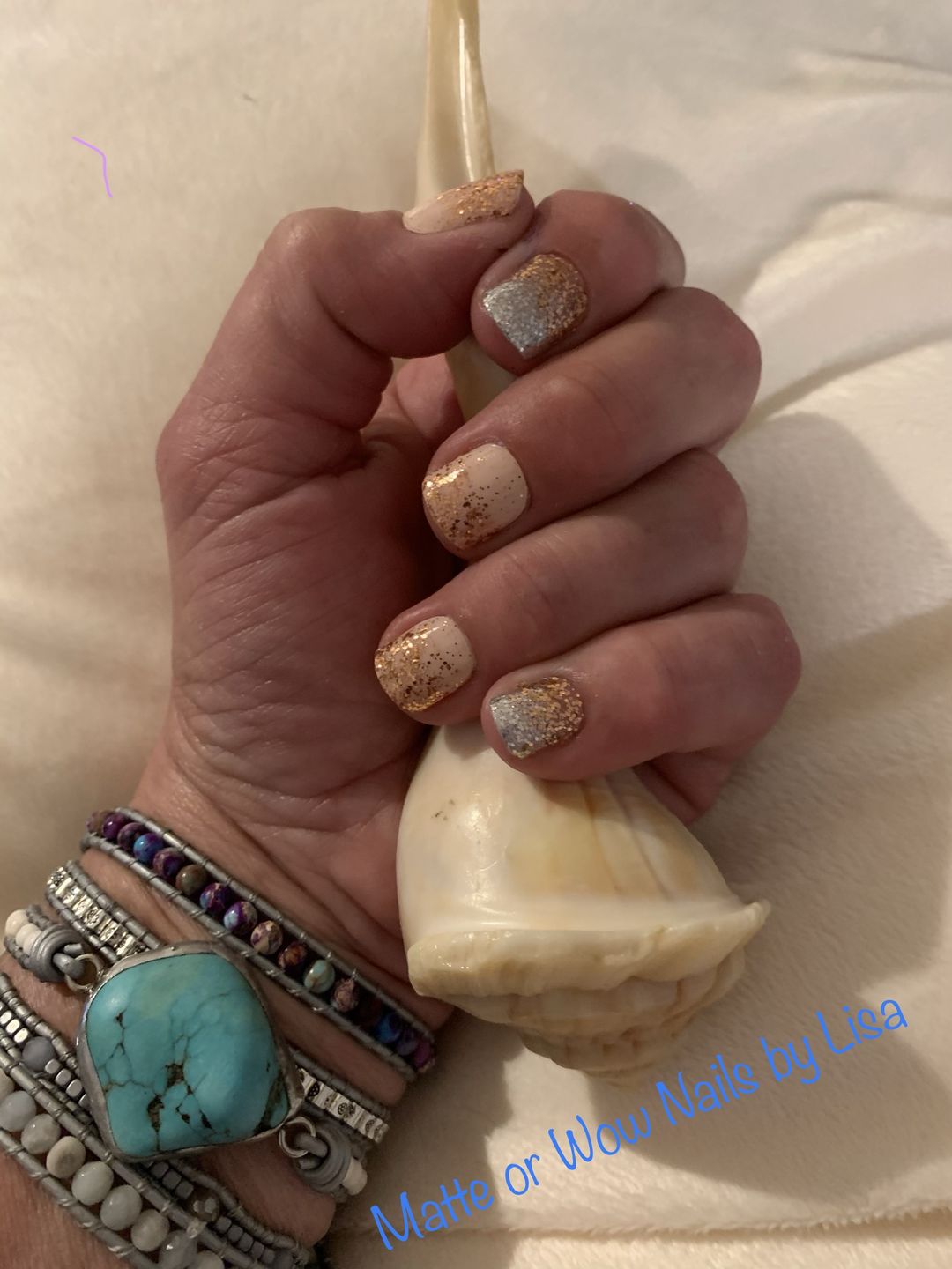 Customer photo review of Healing Turquoise Protection Wrap Bracelet