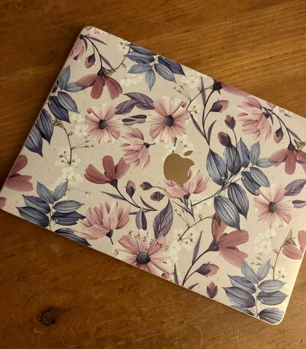 Customer photo review of Fall flowers MacBook skin by Sarah Couture