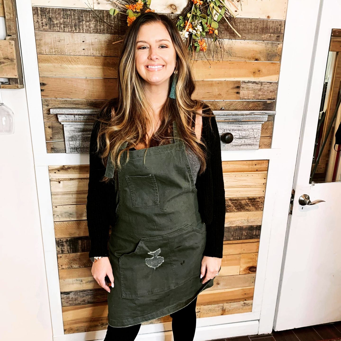 Customer photo review of Olive Green Apron