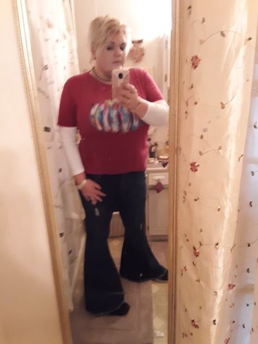 Customer photo review of Painted Pumpkin Graphic Tee