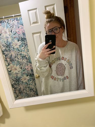 Customer photo review of Mental Health Matters (Brain) -- Sweatshirt