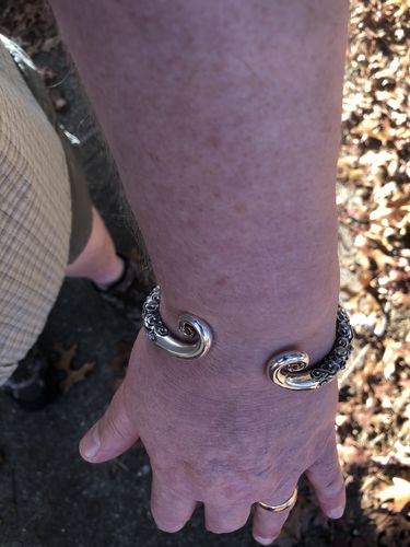 Customer photo review of Golden Cudgel Silver Bracelet