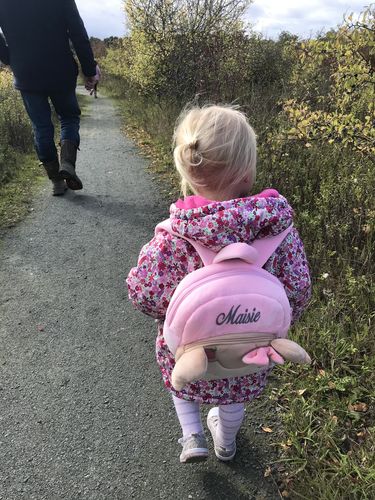 Customer photo review of Personalized Leyadoll Backpack (Strawberry) - 2 Skin Tones