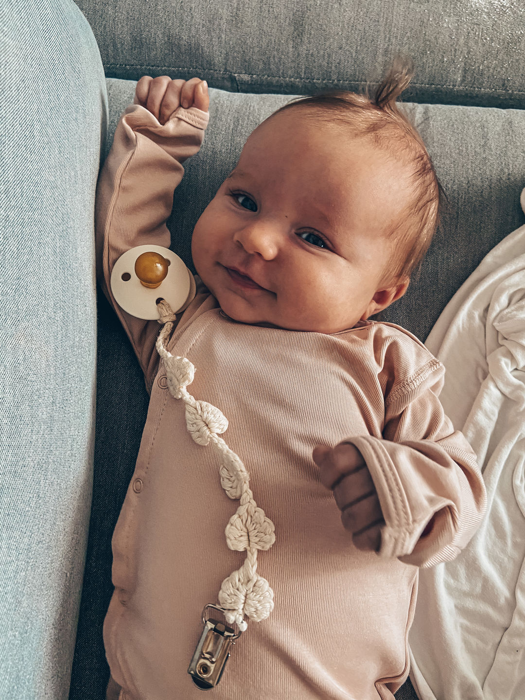 Customer photo review of The Snap Romper - Rosewood Ribbed