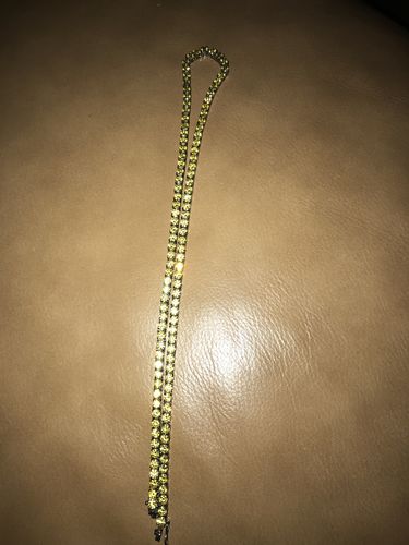 Customer photo review of Steel Never Tarnish Canary 51 Carat VVS Chain