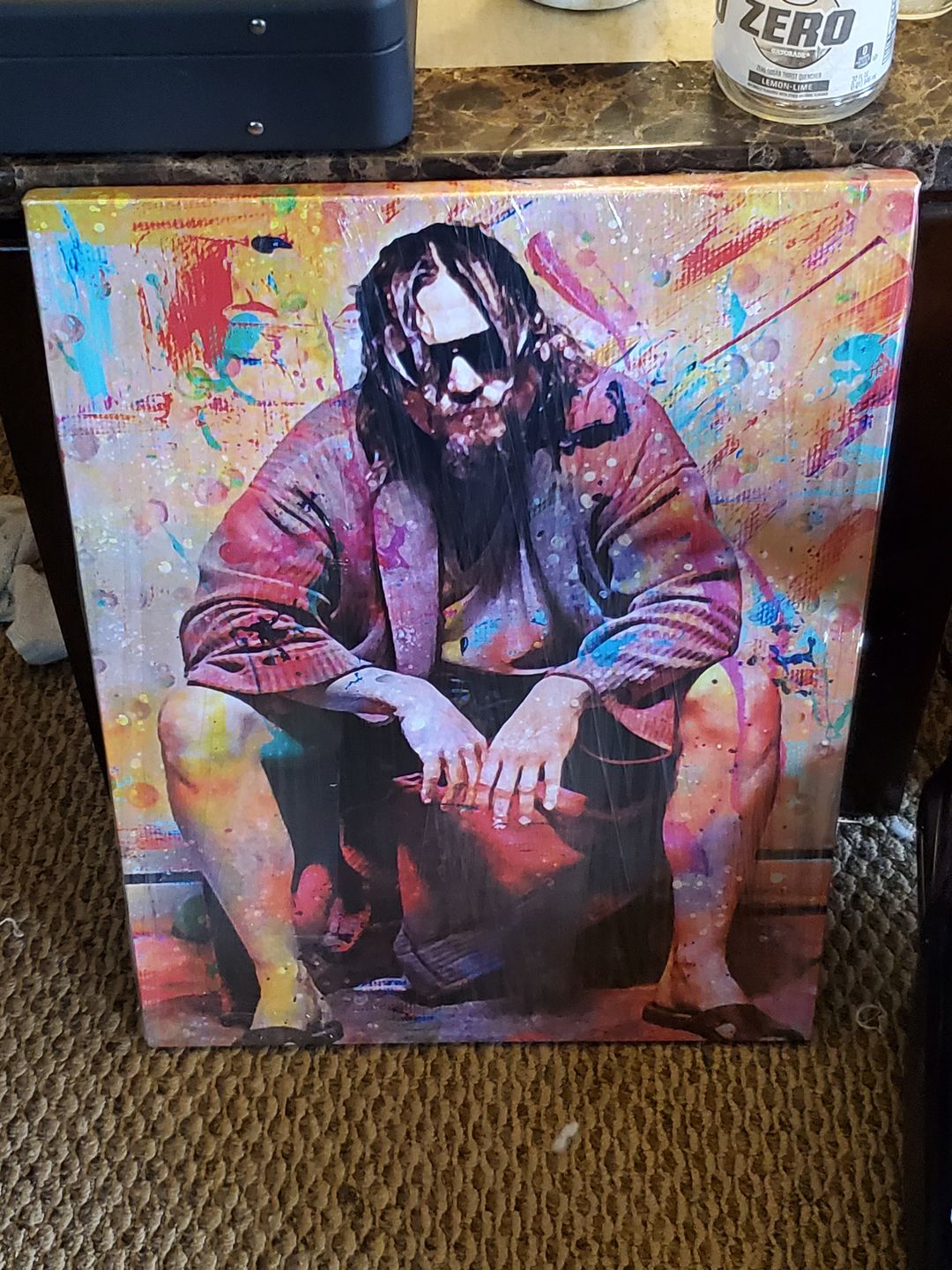 Customer photo review of Lebowski Toilet Colors Wall Art