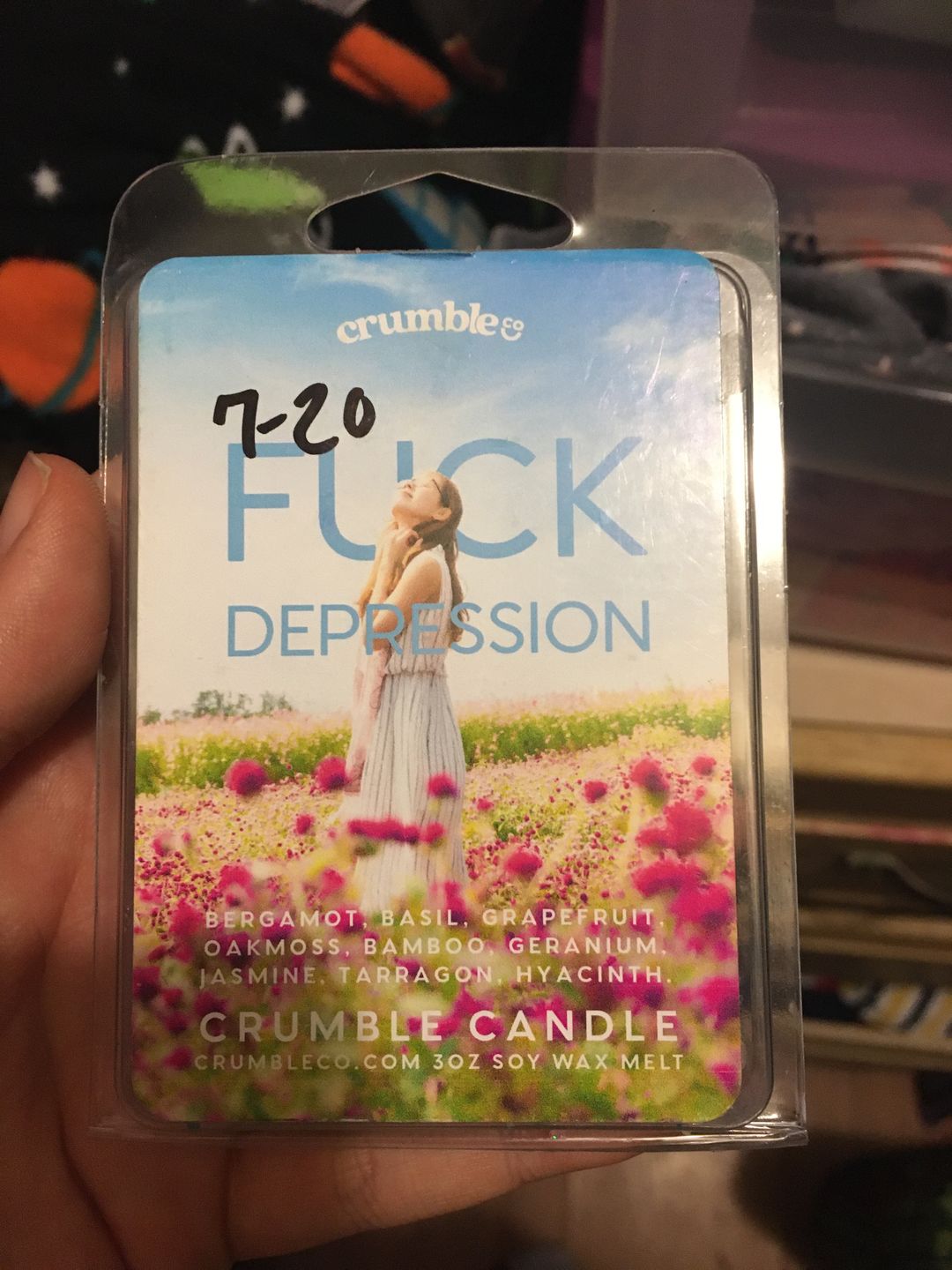 Customer photo review of Fuck Depression Wax Melts