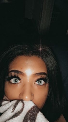 Customer photo review of Cherry Ocean Prescription Colored Contact Lenses