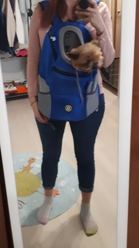 Customer photo review of Petyfy™ Dog Backpack + Reflective Dogs Harness for FREE!