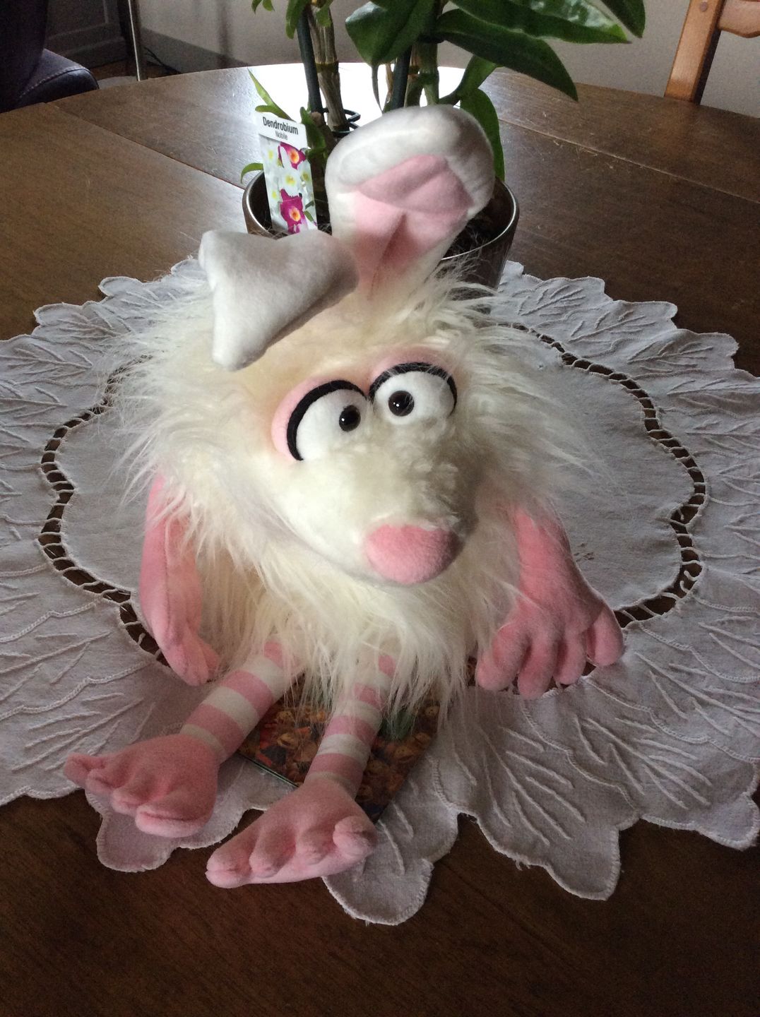 Customer photo review of Lapin Blanc Marionnette