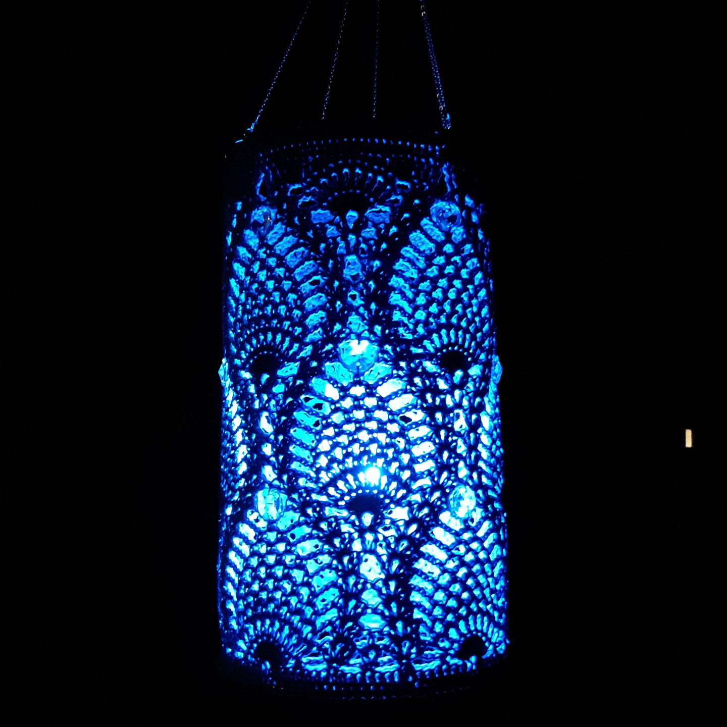 Customer photo review of 3-Pack Kit w/ Remote Control Color-Changing 9-LED Omni360 Omni-Directional Lantern Light, Hanging / Table Top (Battery Powered)