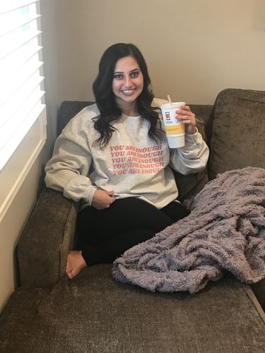 Customer photo review of You Are Enough (x5) -- Sweatshirt