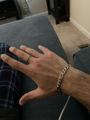 Customer photo review of 7mm Stainless Steel Figaro Link Bracelet