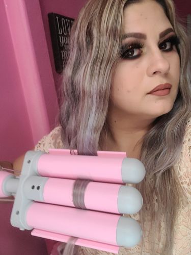 Customer photo review of Mermade Pro Waver - Pink 32mm