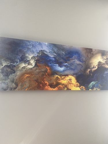 Customer photo review of 'Faith' Framed Canvas (64" x 24")