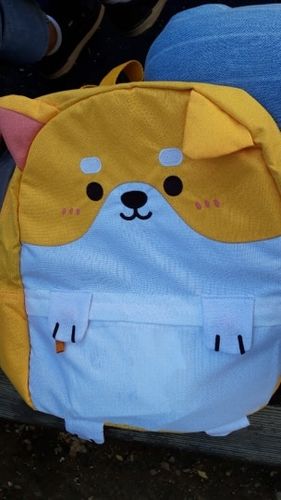 Customer photo review of Shiba Inu Backpack
