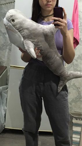 Customer photo review of Jawzo - Kawaii Shark Plush