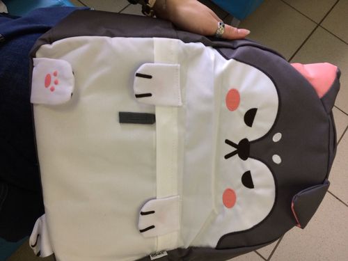 Customer photo review of Shiba Inu Backpack