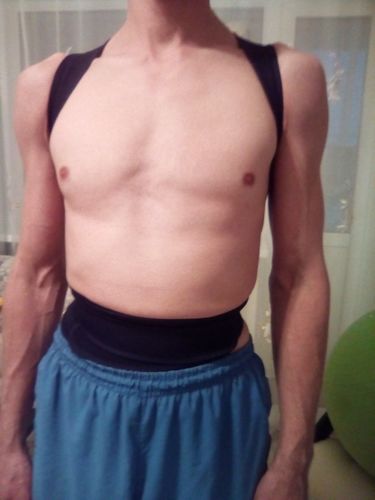 Customer photo review of Back Posture Corrector Posture Brace Support - Adjustable Back Trainer