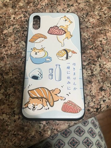 Customer photo review of Shiba Inu iPhone Case