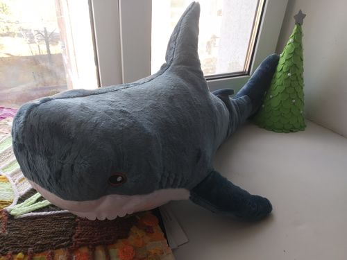 Customer photo review of Jawzo - Kawaii Shark Plush