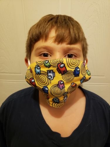 Customer photo review of Among Us Boy Face Mask