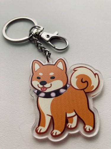Customer photo review of Shiba Inu Keychain