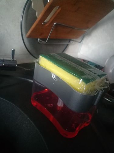 Customer photo review of Smart™ Liquid Soap Pump Dispenser + Sponge Holder (With Free Sponge)