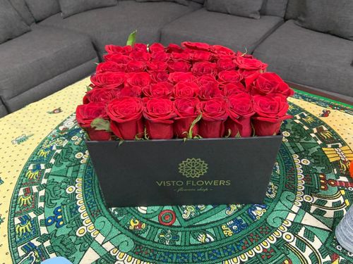 Customer photo review of Caja de Rosas Rojas NC
